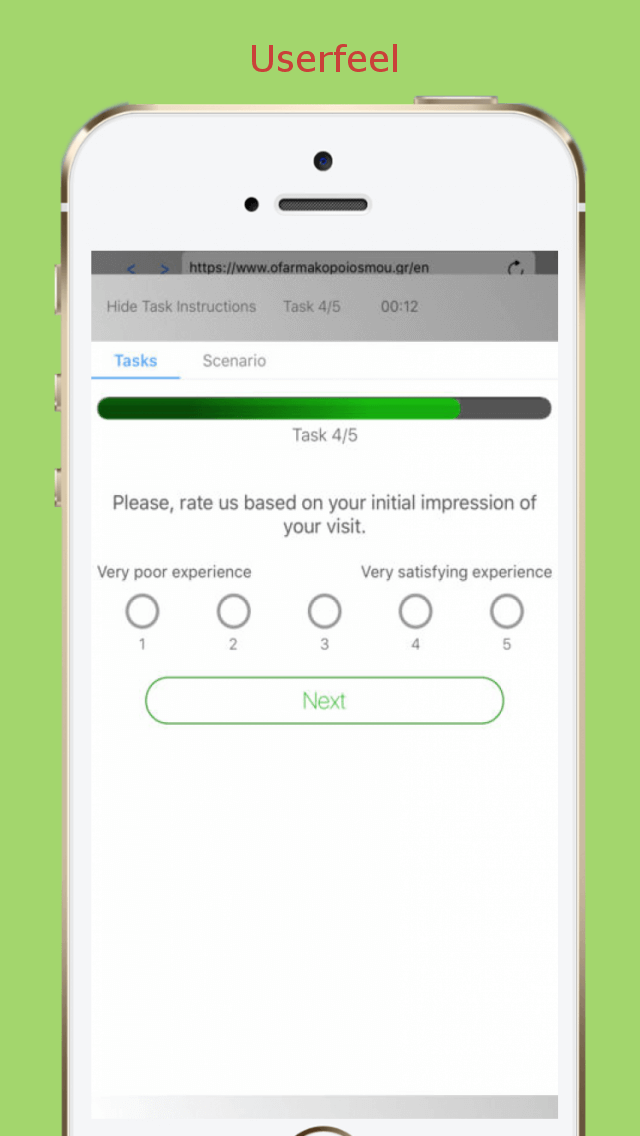 Userfeel user experience testing money app