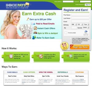 InboxPays email reading site