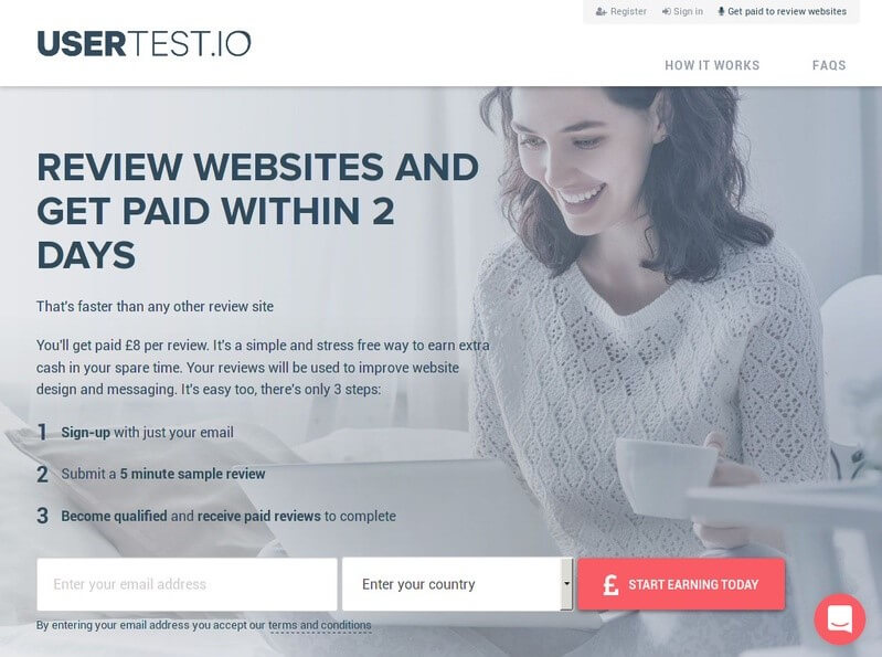 UserTest website testing site
