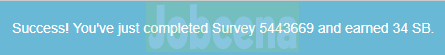 Swagbucks survey completion