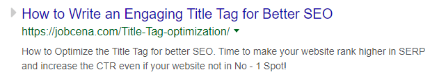 Length of title tag for full display SERP