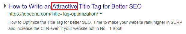 Making use of synonyms for maximum engagement on title in SERP