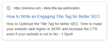 Mobile phone Title tag optimization